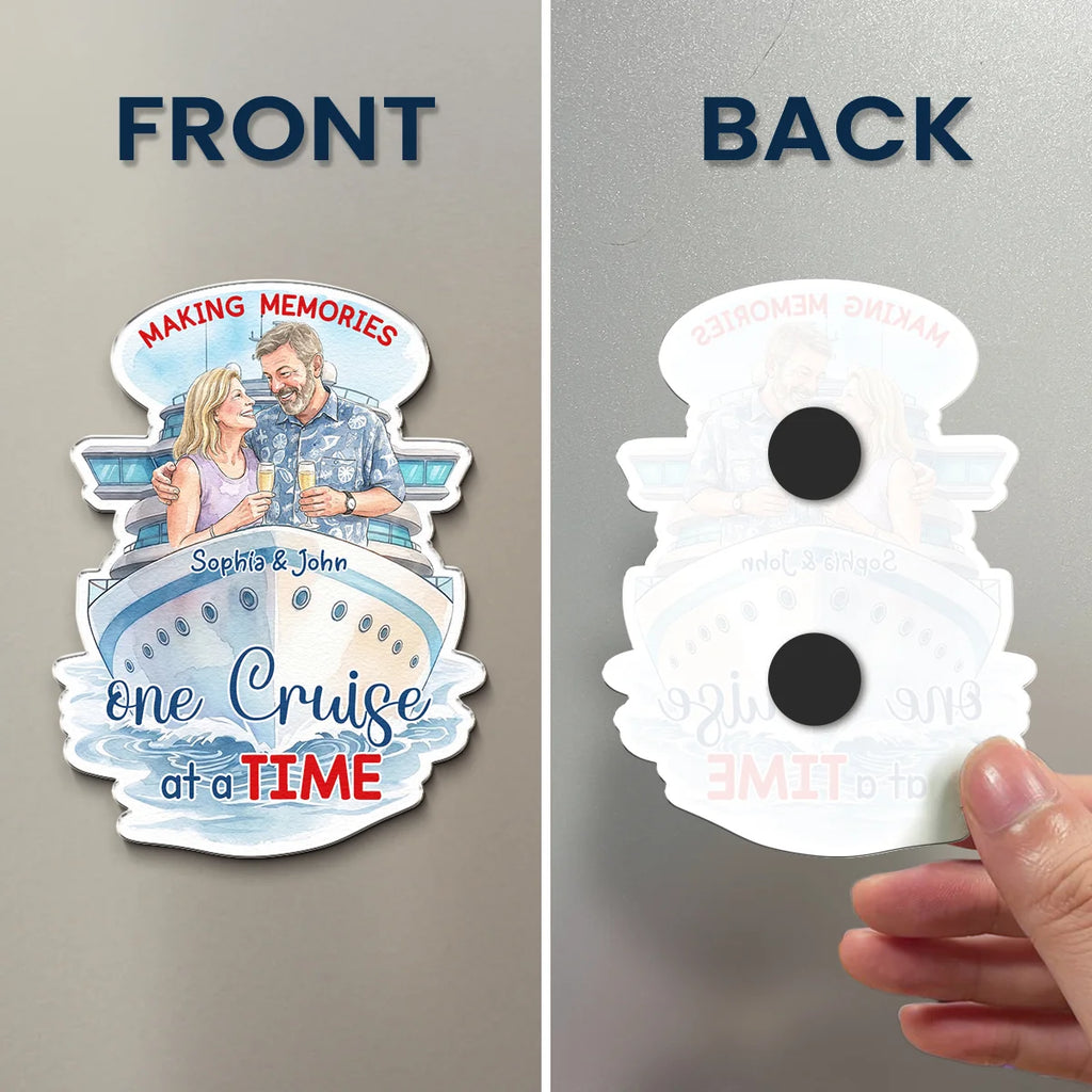 Life Is Better When We’re Cruising Together Custom Photo Watecolor - Personalized Magnet