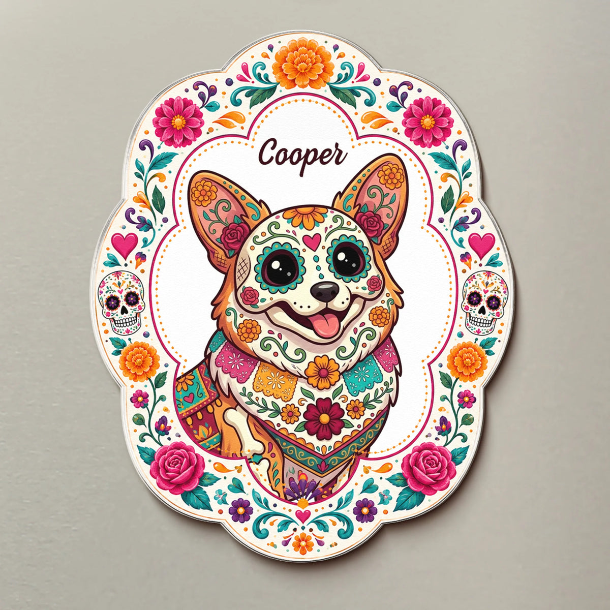 Hispanic Floral Pet Gifts For Pet Owners - Personalized Magnet