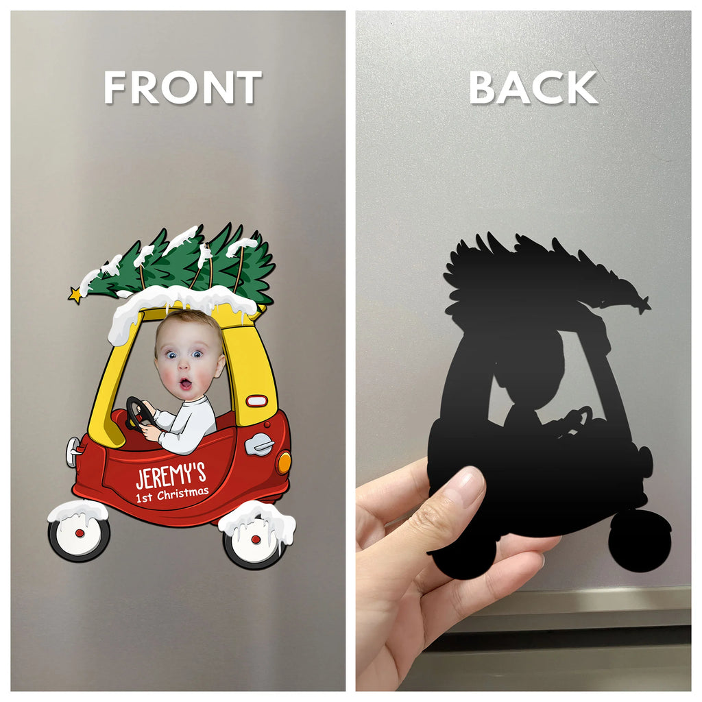 Baby's First Christmas - Personalized Photo Magnet