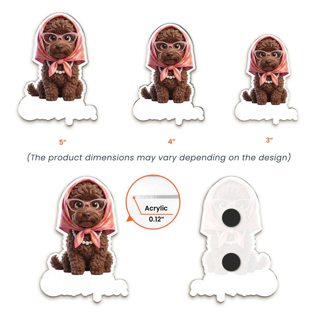 Cartoon Your Pet - Gifts For Dog Mom, Cat Mom - Personalized Magnet