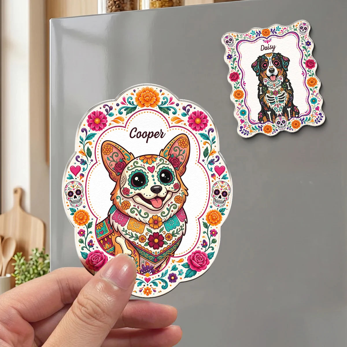 Hispanic Floral Pet Gifts For Pet Owners - Personalized Magnet