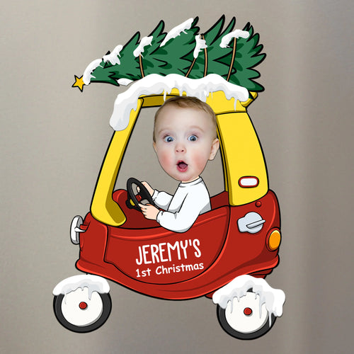 Baby's First Christmas - Personalized Photo Magnet