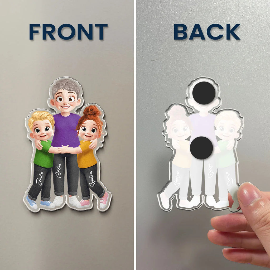 Grandma Hug And Love - Personalized Magnet