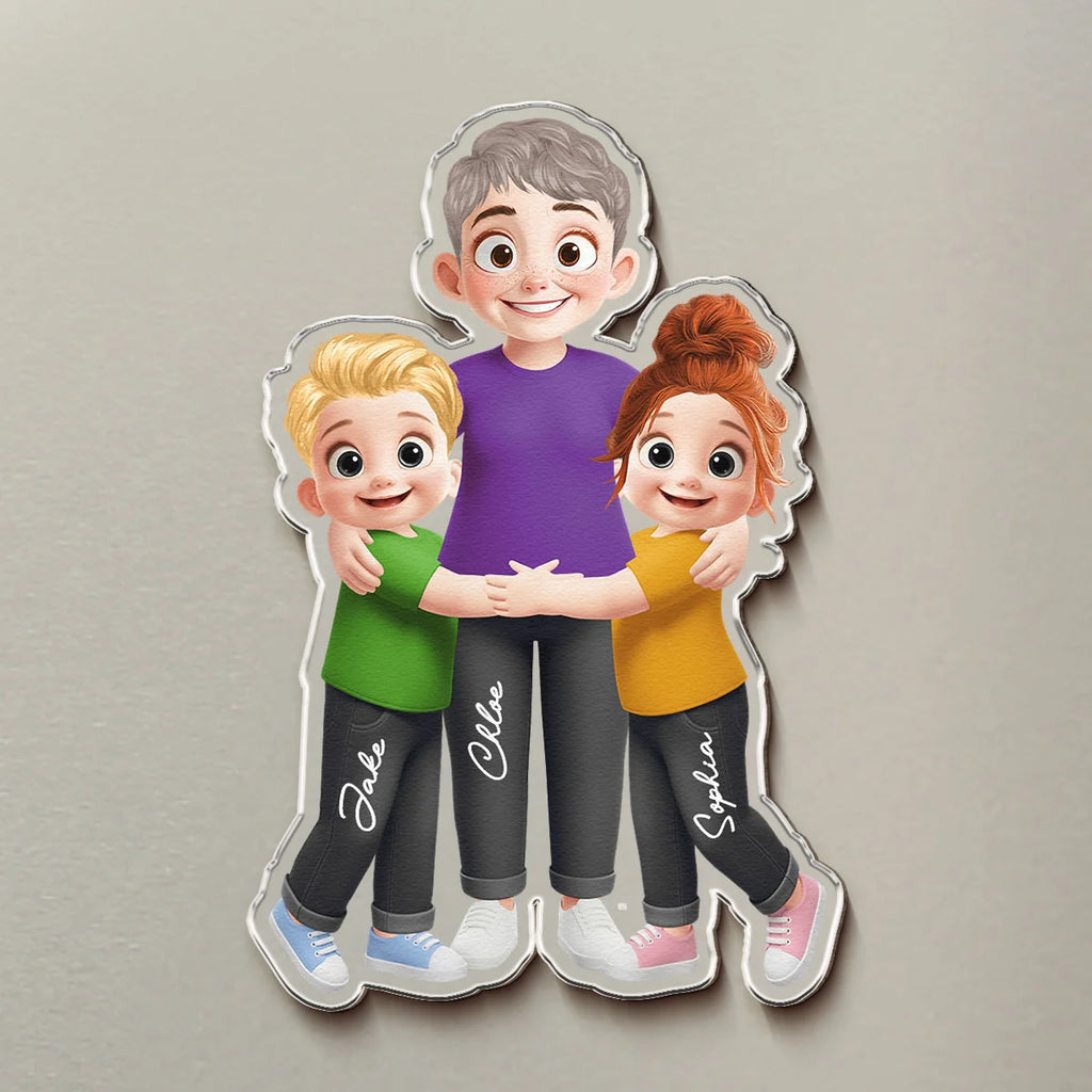 Grandma Hug And Love - Personalized Magnet