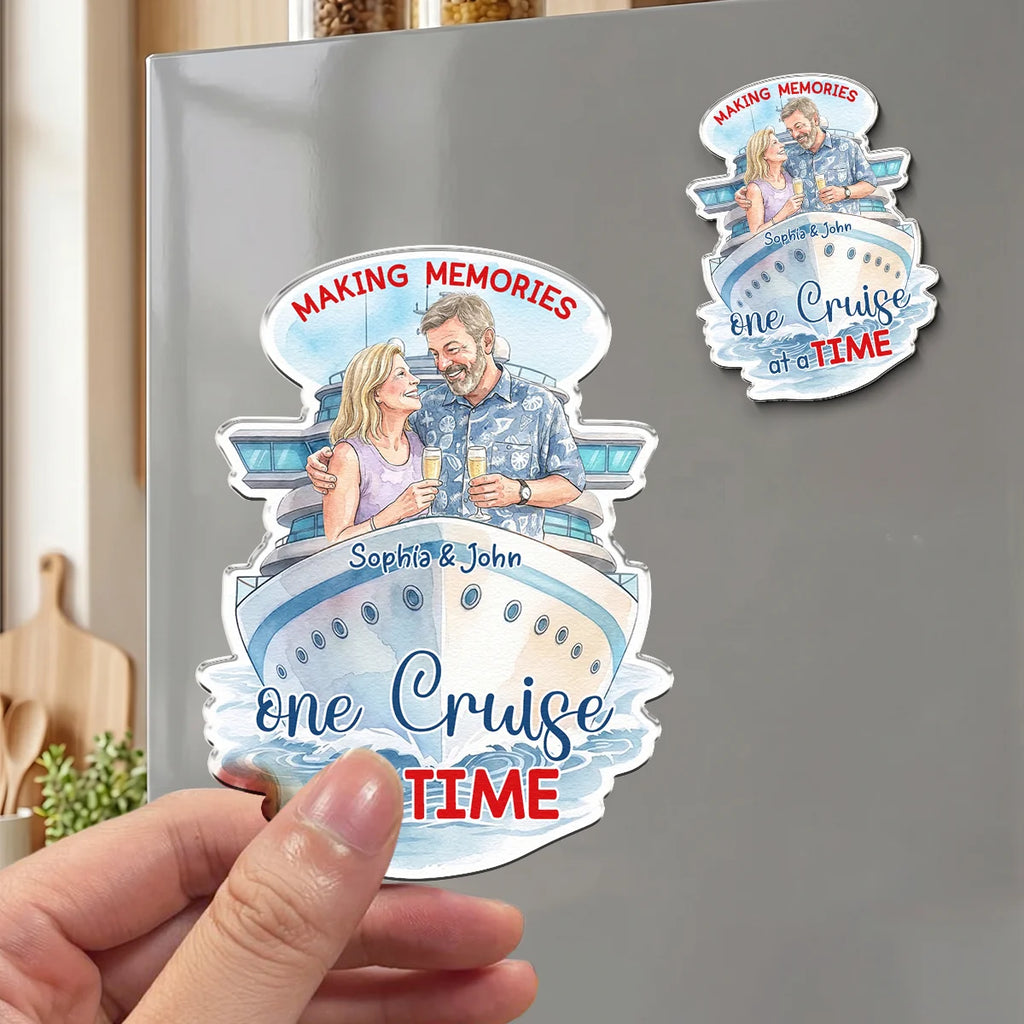 Life Is Better When We’re Cruising Together Custom Photo Watecolor - Personalized Magnet