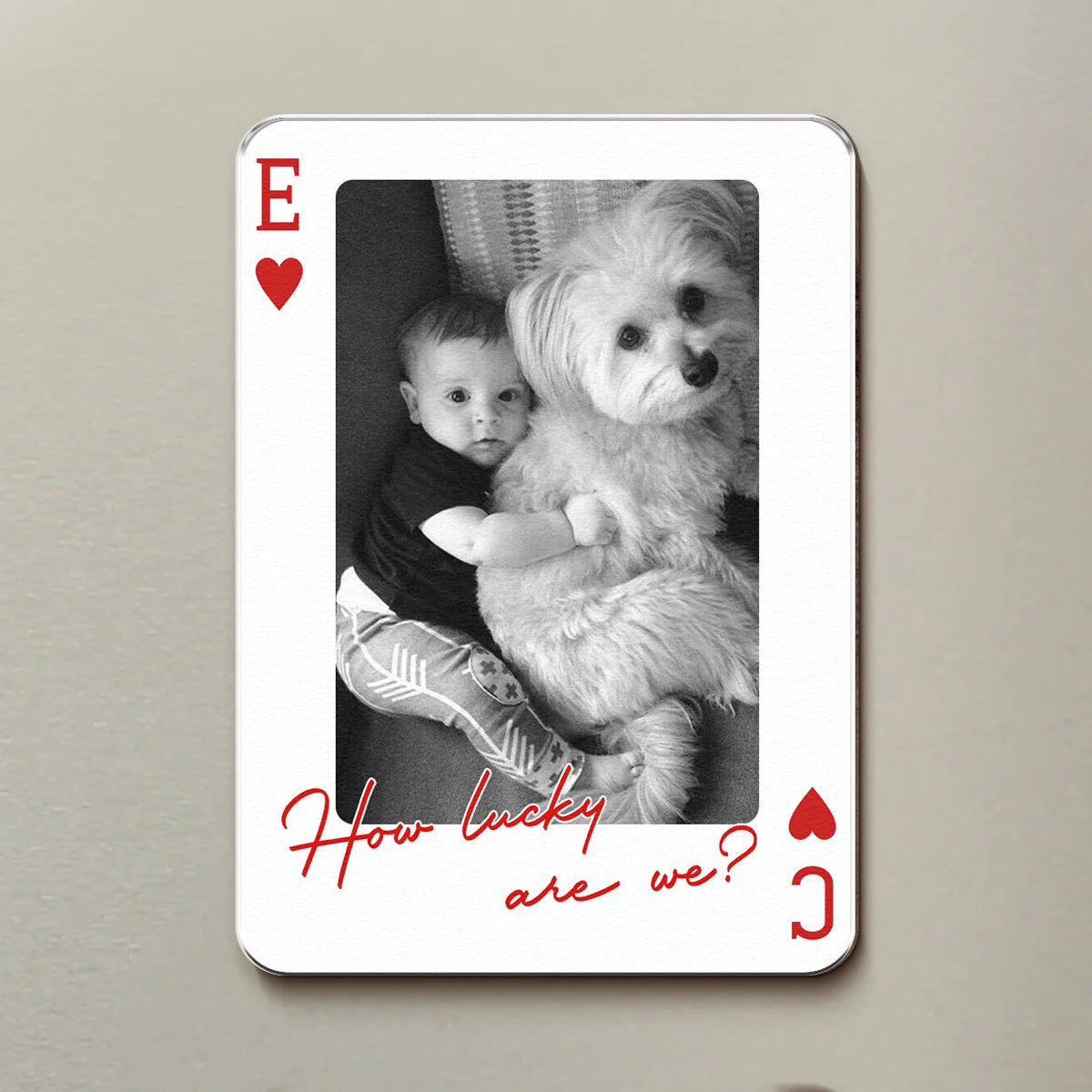 How Luck We Are - Custom Couples, Family, Pet Photos - Personalized Acrylic Photo Magnet